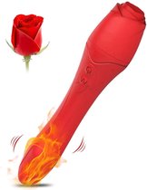 Vibrator D04 - Royal Empire - Roos - G-spot - Dildo - Verwarmend - Rood - 10 Standen - voor vrouwen - waterdicht - vagina clitoris stimulator - seksspeeltjes - Voor haar- Voor hem