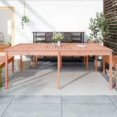 The Living Store Table de Jardin Douglas - Table de Terrasse en Bois - Massief - 203,5 x 100 x 76 cm