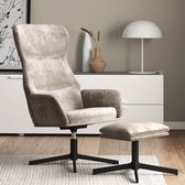 The Living Store Relaxstoel - Comfort - Stoel - 70 x 77 x 94 cm - Lichtgrijs