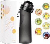 Air drinkfles - Waterfles - Geurwater - Up Starterskit - Inclusief 7 geurpods - Smaken: Cola - Ananas - Citroen - Druif - Red Bull - Sinaasappel - Perzik - 650 ML fles - BPA Vrij - Zwart