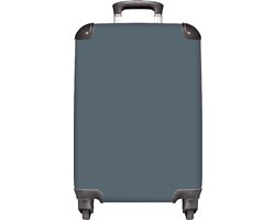SleevesAndCases - Koffer - Blauw - Effen kleur - Reiskoffer - 35x55 cm - Trolley handbagage - Trolley - Reiskoffer met wielen