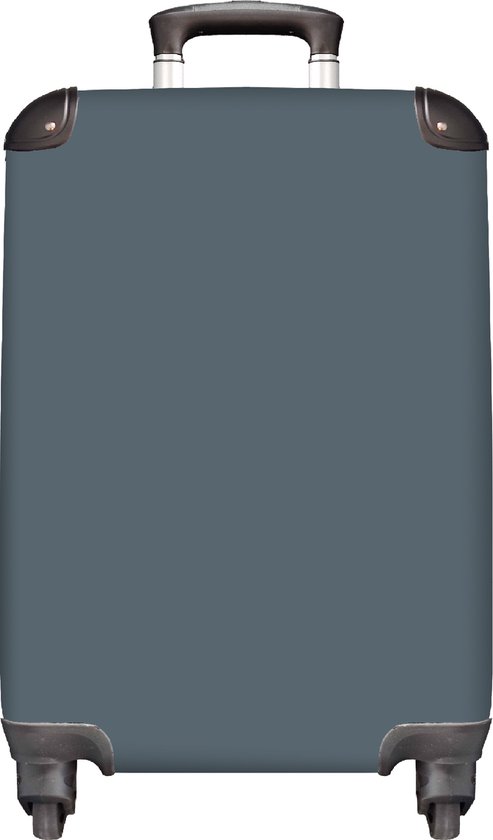 SleevesAndCases - Koffer - Blauw - Effen kleur - Reiskoffer - 35x55 cm - Trolley handbagage - Trolley - Reiskoffer met wielen