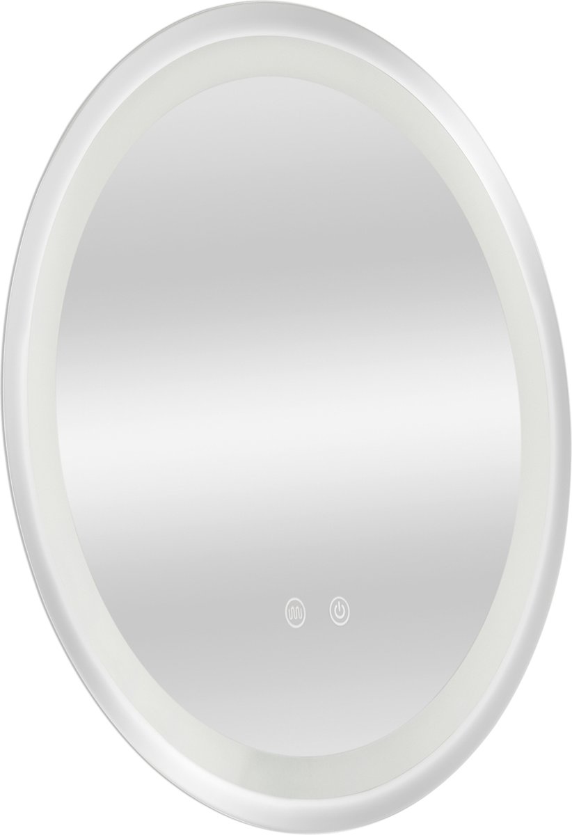LED spiegel rond Maratea Ø60x3 cm zilverkleurig