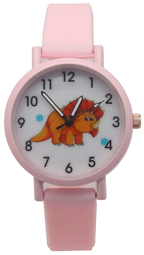 Horloge voor Kinderen - Dino - Kast 34 mm - Roze