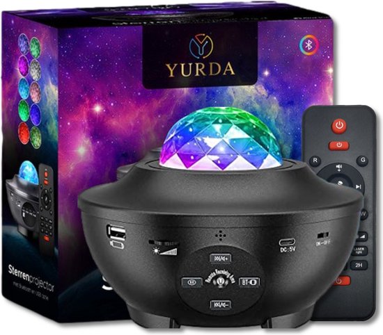YURDA Originele sterren projector - Met Afstandsbediening/APP - Galaxy projector - Sterrenhemel - 2 Jaar garantie - Bluetooth