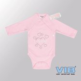 VIB® - Rompertje Luxe Katoen - Lovely (Roze) - Babykleertjes - Baby cadeau