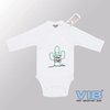 VIB® - Rompertje Luxe Katoen - Free Hugs Cactus (Wit) - Babykleertjes - Baby cadeau