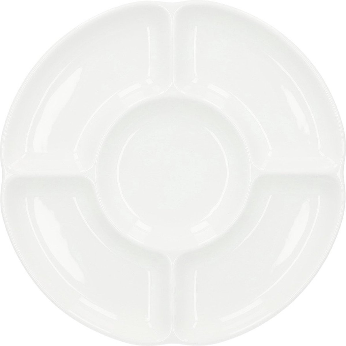 HOMLA Auro bord modern en stijlvol bord voor vele interieurs keukenapparatuur servies minimalistisch design en klassieke vorm gemaakt van wit porselein diameter 25 cm