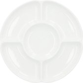 HOMLA Auro bord modern en stijlvol bord voor vele interieurs keukenapparatuur servies minimalistisch design en klassieke vorm gemaakt van wit porselein diameter 25 cm