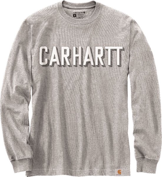 Carhartt Longsleeve Workwear Logo L/S T-Shirt Heather Grey-XL