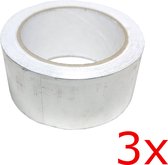 3X Rouleau de ruban adhésif en aluminium 25 m x 50 mm x 0 Isolation, coutures d'étanchéité, imperméable, résistant à la chaleur
