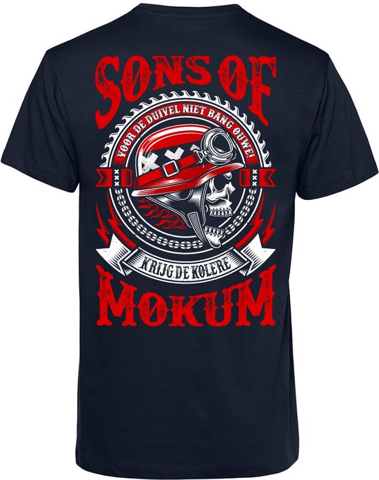 Foto: T shirt sons of mokum kerstcadeau cadeau voor man vaderdag navy maat l