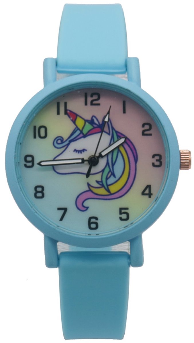 Horloge voor Kinderen - Eenhoorn - Kast 34 mm - Blauw