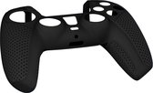 Siliconen Softcase Cover geschikt voor Playstation 5 DualSense Controller - Joystick | Compleet 360 graden Anti-Slip beschermhoes - case - skin - behuizing | Zwart TP5-0541