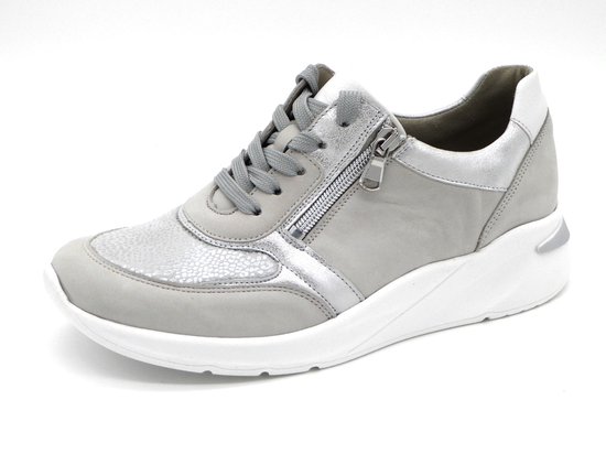 Waldläufer Orthotritt Dames Sneaker - 715H02-403-013 Lichtgrijs - Wijdte H - Maat 5½ (38.5)