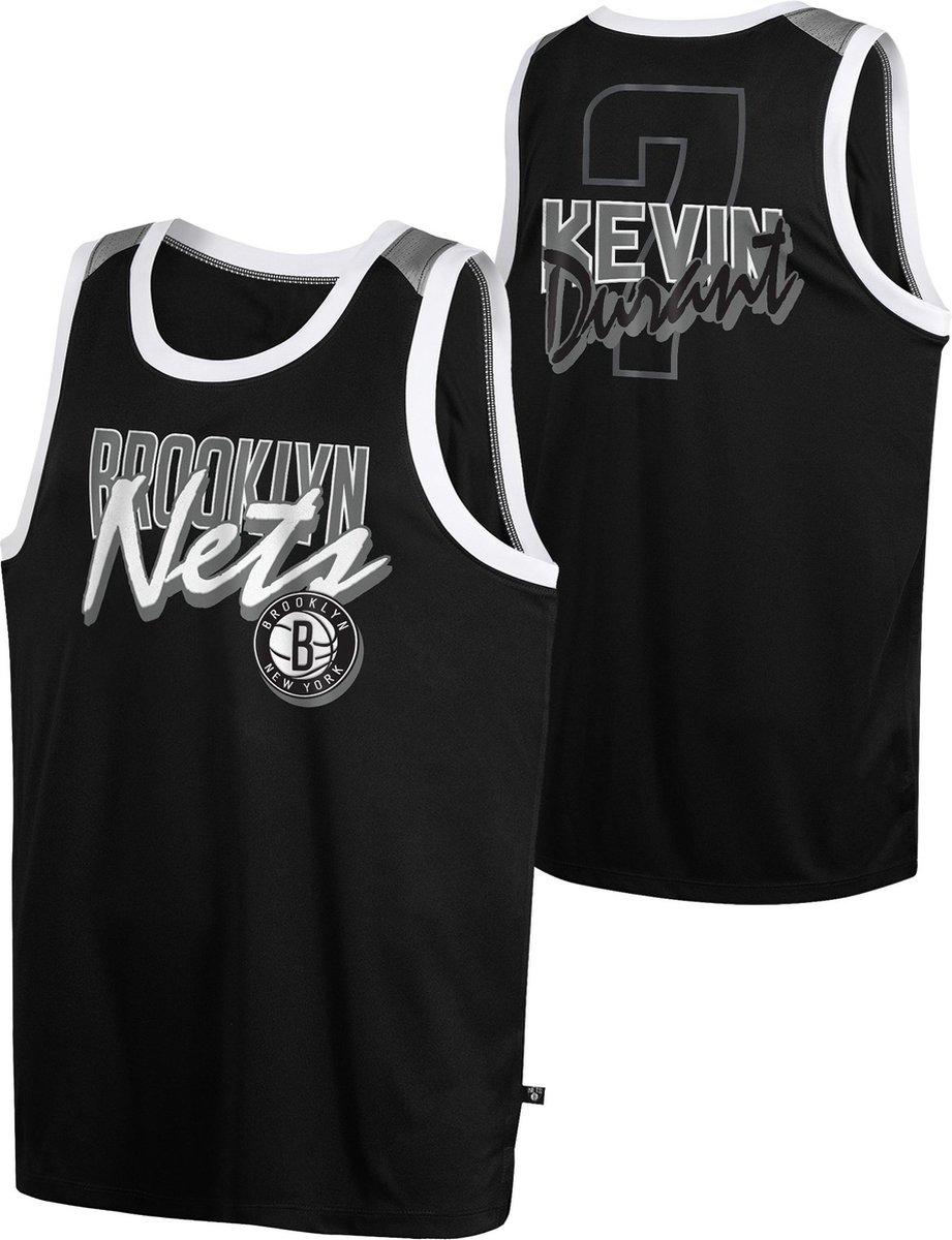 Brooklyn Nets Kevin Durant Jersey Zwart Kledingmaat : S