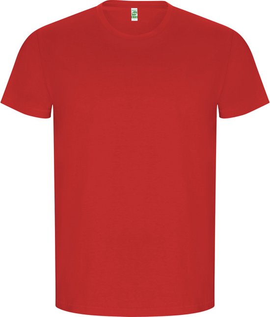 4 Pack Eco organisch katoen T-shirt Golden merk Roly maat XL Rood