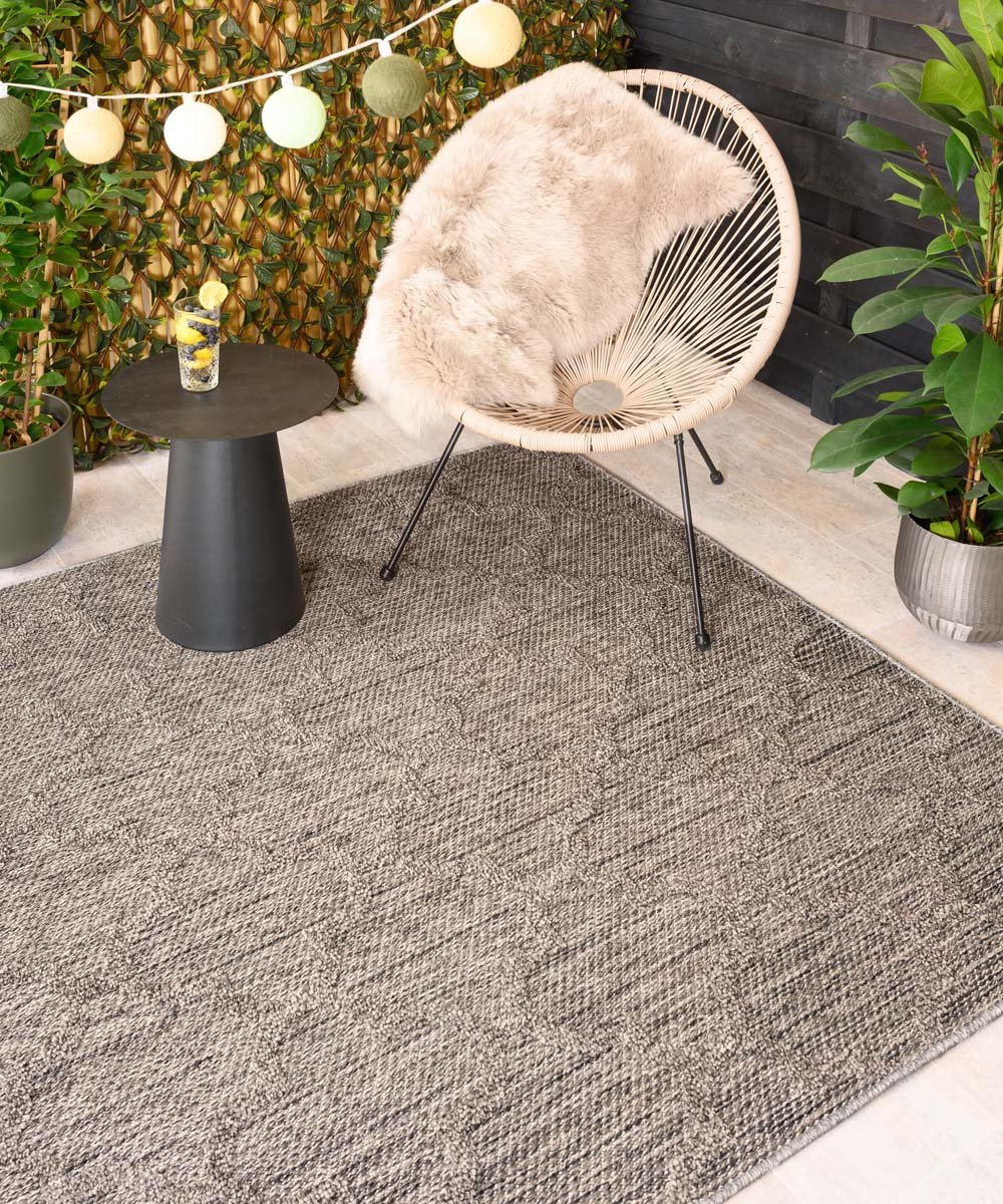 Buitenkleed - Trellis Retreat grijs 200x290
