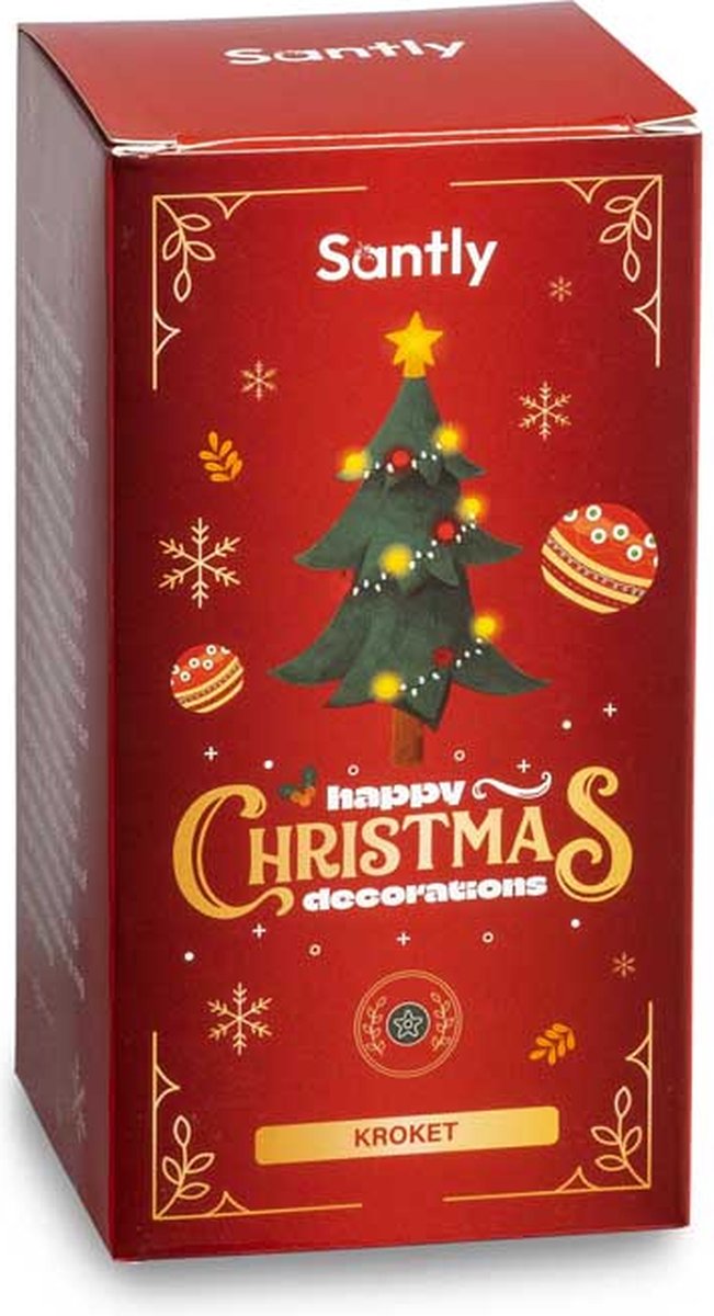 Santly kroket kerstornament - Kerstballen - Kerstversiering - Kerstboom versiering - Kersthanger - 10 cm - Glas – foto 2