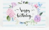 Verjaardag wenskaarten bloem Happy birthday 6 stuks | Felicitatie kaarten | Gefeliciteerd kaarten