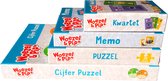 Woezel & Pip Pakket - 2x Puzzel, 1x Kwartet, 1x Memory - Kaartspel - Spellen - Educatief - Schoencadeautjes - Sinterklaas - Cadeau - Peuter - Kleuter