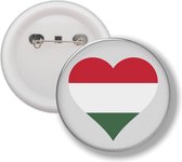 Button Met Speld - Hart Vlag Hongerije
