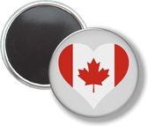 Button Met Magneet - Hart Vlag Canada - NIET VOOR KLEDING