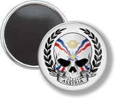 Button Met Magneet - Schedel Vlag Assyrië - NIET VOOR KLEDING
