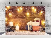 Stoffen achtergrond voor fotografie, 2,2 x 1,5 m, hout, Kerstmis, vintage, fotoachtergrond, sneeuw, winter, voor fotostudio's, oudejaarsavond, babykinderen, schietpartij