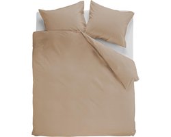 Ambiante Cotton Uni dekbedovertrek - Effen - Tweepersoons - 200x200/220 cm - Khaki