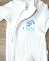 KINDERKLEDING BABY PYJAMA/JUMPSUIT - MET SOKJES EN RITS - 100% KATOEN - 6-9MND