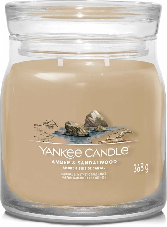 Yankee Candle - Amber & Sandalwood Signature Medium Jar - Moederdag cadeau