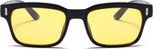 Flamengo® Night Vision Bril + Brillenkoker - Anti Blauw licht Filter - Nachtbril Auto –Autobril– Gele Bril voor Autorijden - geschikt voor dames/heren – Zwart