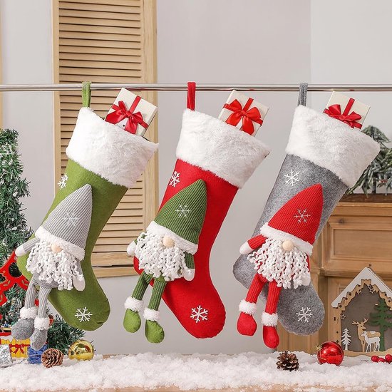 Chaussettes de Noël, grandes chaussettes de Noël à remplir, comme sac  cadeau de Noël,... | bol