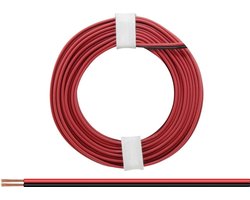 Donau Elektronik 225-01 Draad 2 x 0.25 mm² Rood/zwart 5 m