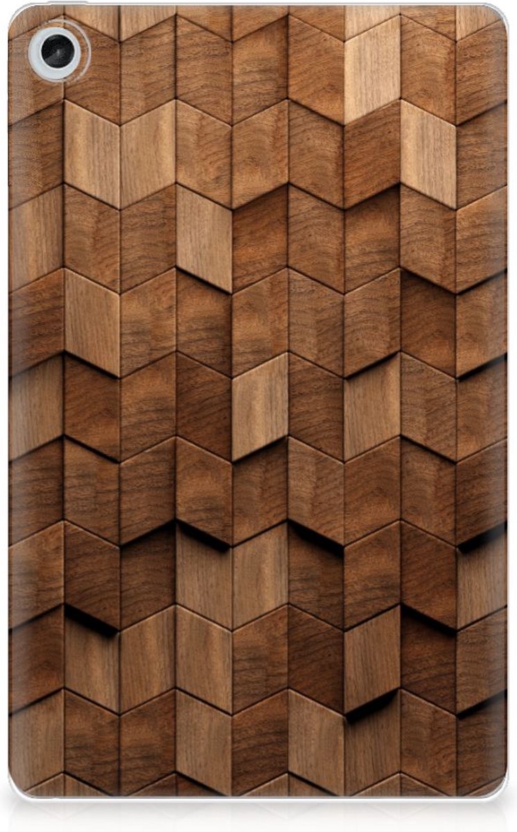 Silicone Tablet Hoes voor Lenovo Tab M10 Plus (3e generatie) Wooden Cubes