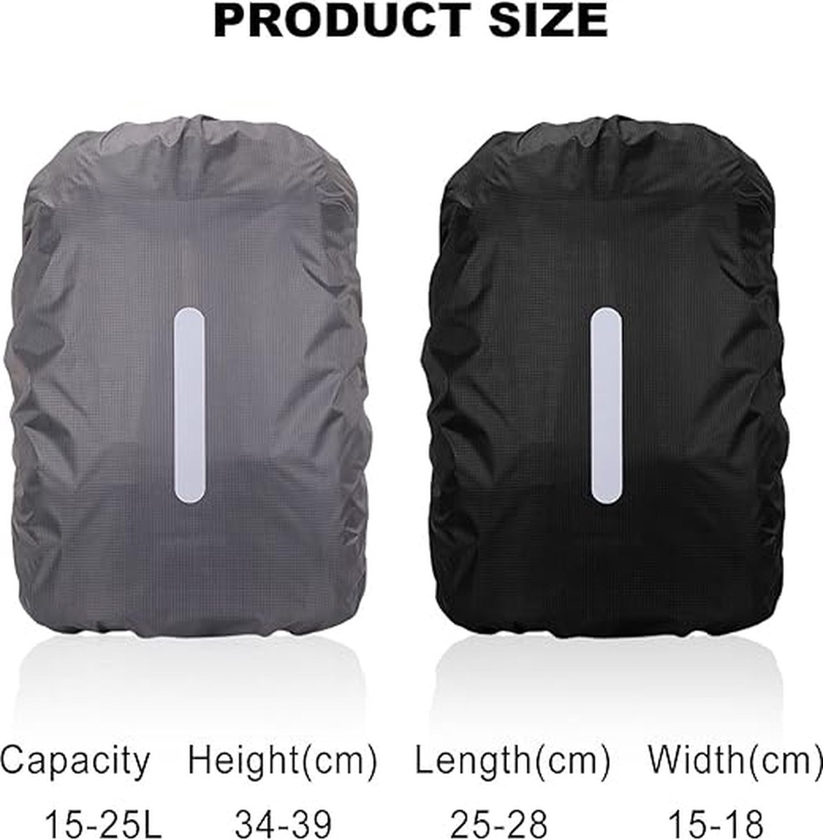 Housse Sac à Dos Etanche En Nylon Avec Bande Réfléchissante , Couverture Imperméable Anti-Pluie