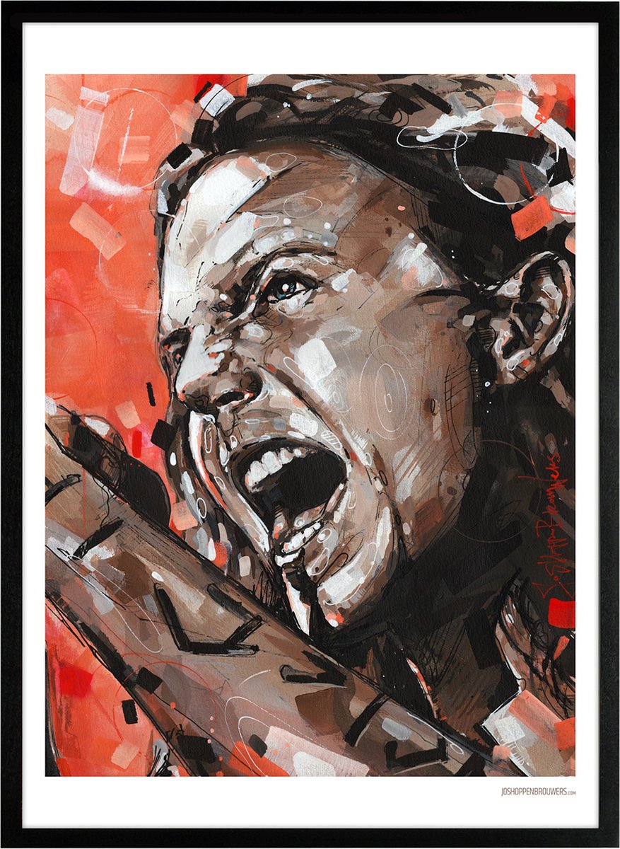 Eddie Vedder 01 print 51x71 cm *ingelijst & gesigneerd