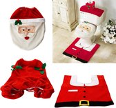 WC-dekselset met kerstmanmotief wc-deksel en tapijt rood kerstdecoratie interieurdecoratie