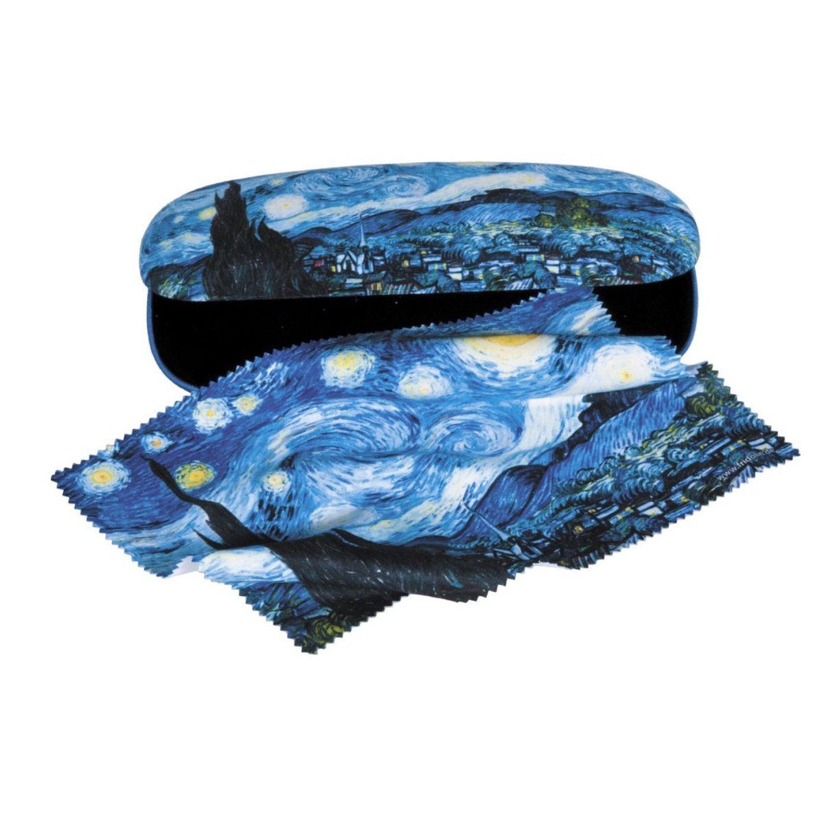 Luxe brilkoker met poetsdoek Vincent van Gogh Starry night