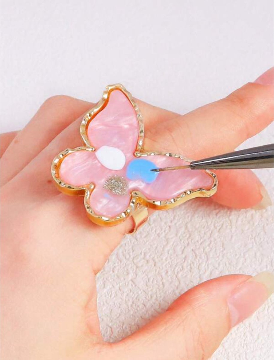 Goedkoopste GUAPÀ® Nail Art Decoratie Meng Ring | Nail Art Spider Gel | Gellak | Kleuren mengen | Hulpring voor het aanbrengen van Nail Art en Gellak | Meng Ring