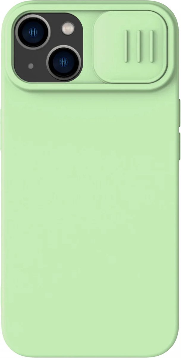Geschikt voor Nillkin Apple iPhone 15 CamShield Hoesje Siliconen Camera Slider - Groen