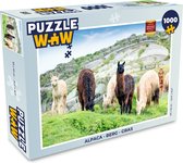 Puzzel Alpaca - Berg - Gras - Legpuzzel - Puzzel 1000 stukjes volwassenen