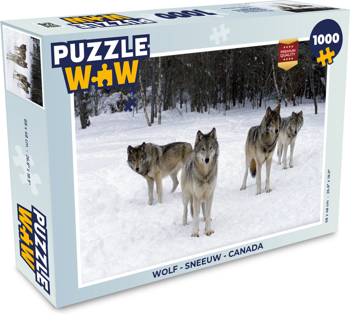 Puzzle 1000 p - Famille de loups dans la forêt, Puzzle adulte, Puzzle, Produits