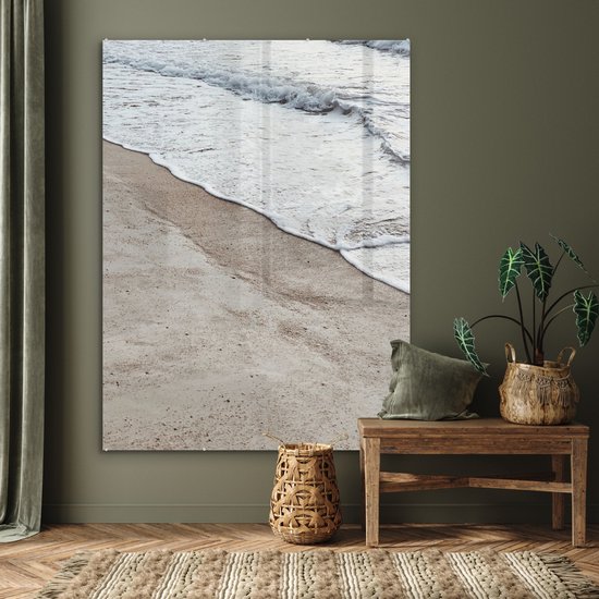 MuchoWow® Peinture sur verre 120x160 cm - Peinture sur verre acrylique - Mer - Plage - Été - Photo sur verre - Peintures