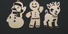 Kerstfiguren: Sneeuwpop, Rendier, Speculaaspop