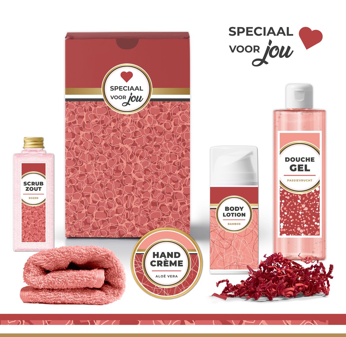Goedkoopste Geschenkset Speciaal voor jou - 5 producten - 600 gram | Giftset voor haar - Luxe wellness cadeaubox - Cadeaupakket Valentijn - Cadeau Vrouw – Vriendin – Zus – Moeder – Moederdag Geschenk - Verjaardag - Kerstpakket - Kerstcadeau - Verwenpakket Roz