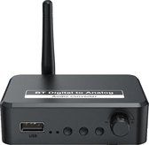 Bluetooth Audio Ontvanger - Bluetooth 5.1 Receiver - SPDIF/Optisch/3.5mm Jack//Tulp (RCA) - B35 - Zwart