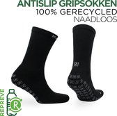 Norfolk - Antislip Sokken - Naadloos met Enkeldemping - Gripsokken Voetbal - Grip Sportsokken - Zwart - 43-46 - Lizard
