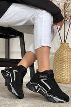 Dark Seer Volwassenen Vrouwen Casual Unifarben Sneakers - Zwart - 36